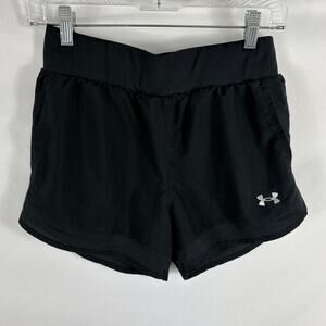 Under Armour Loose Black Mesh Bottom Athletic Shorts Size Small